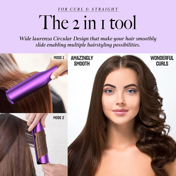 Amazon illustration of straight and curled styles